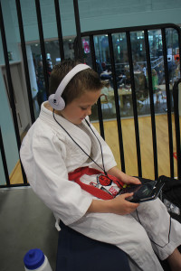 One of Tristan's Osper  purchases; his new Skull Candy headphones that help him "get in to the  zone" before a Brazilian Jiu JItsu or Judo competition